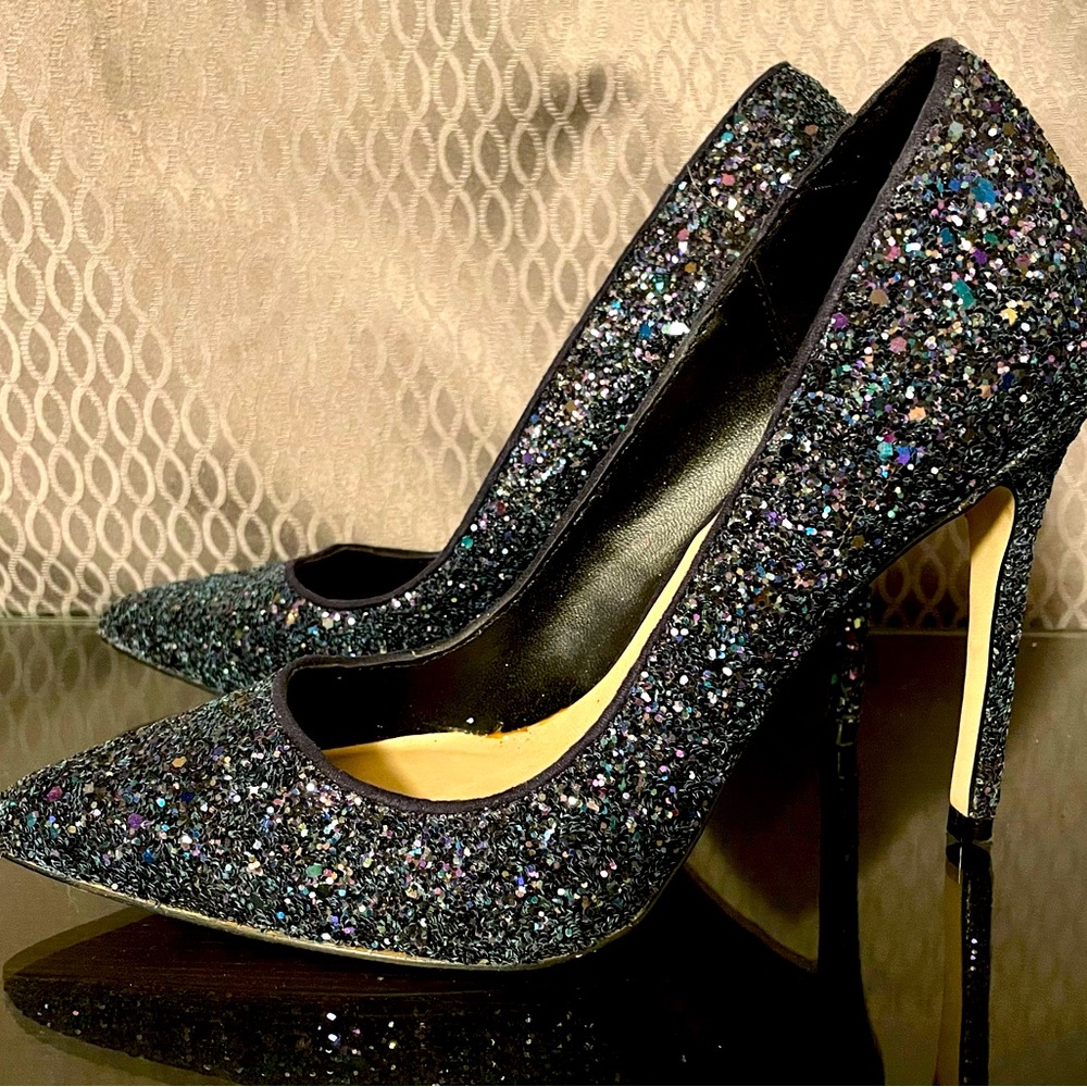 Mix no. 6 Glitter Heels sz 6 NWOT